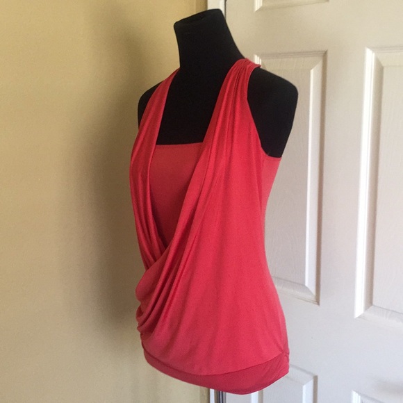 BEBE DOUBLE LAYER DROP NECK RACEBACK PARTY TOP - Picture 9 of 16
